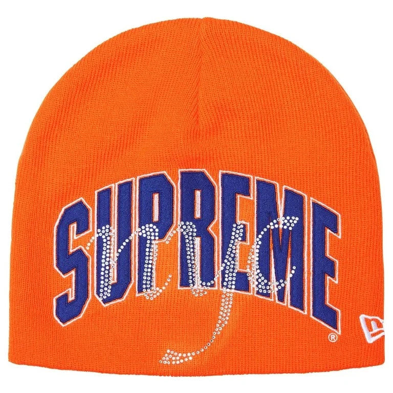 Supreme New Era Rhinestone Beanie Orange