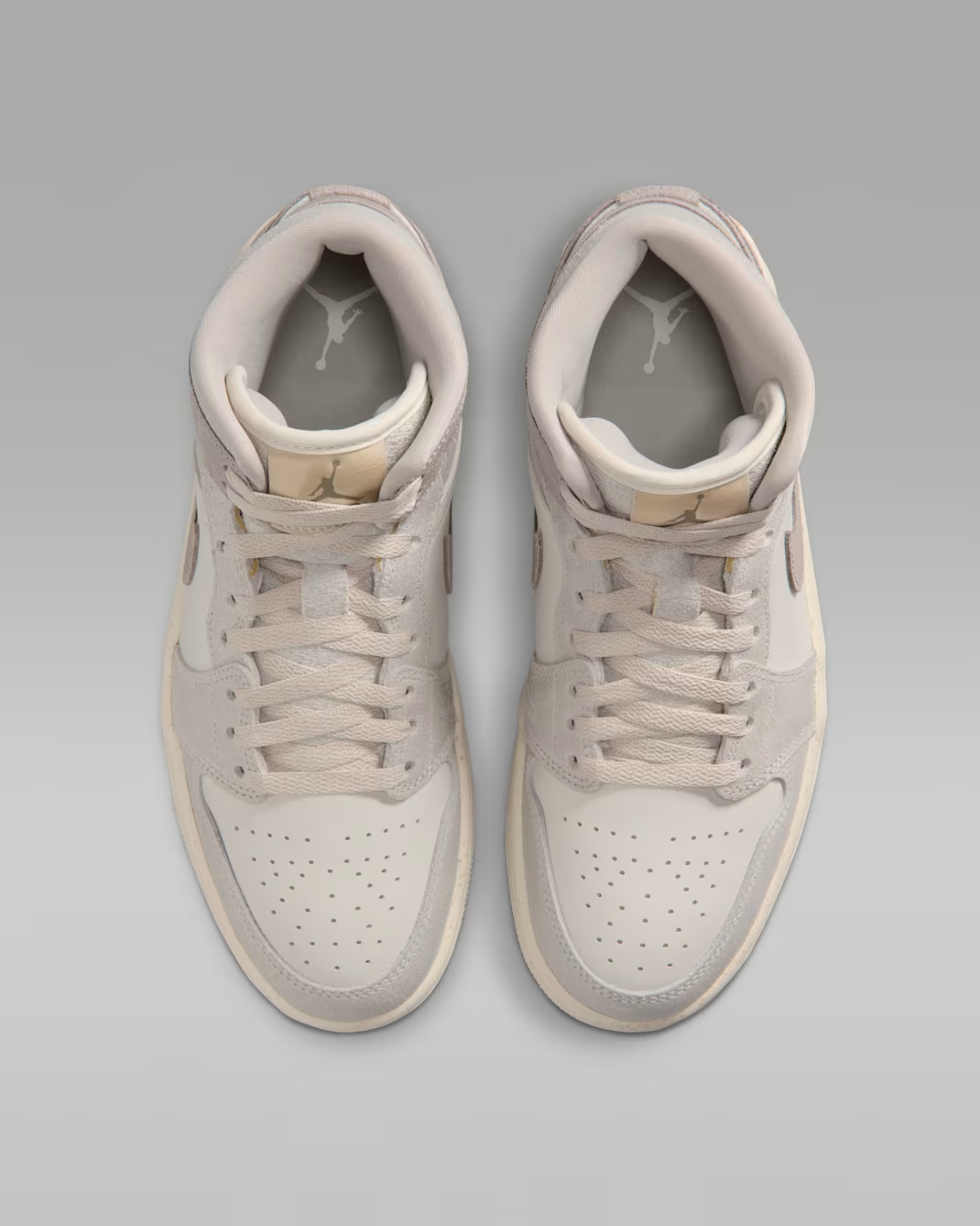 IB7010-001 Nike Air Jordan 1 Mid Light Iron Ore Enigma Stone (Women's)