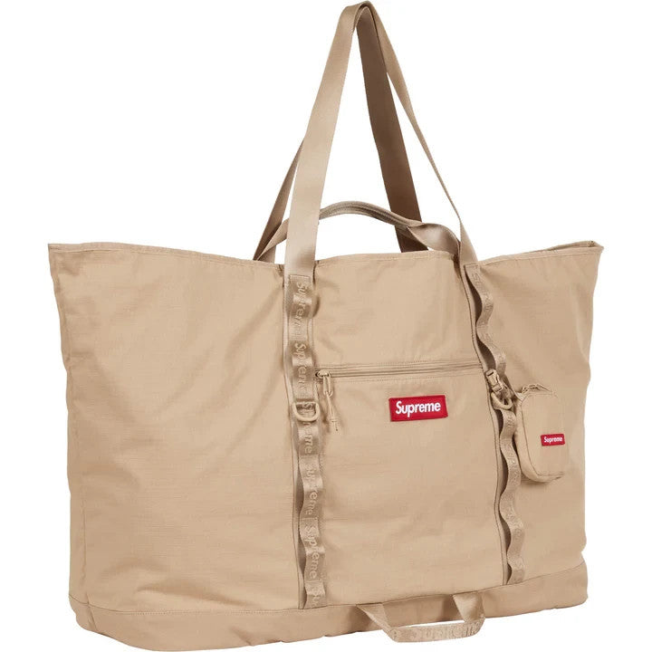 Supreme X-Large Tote Bag + Utility Pouch (26SS) Tan