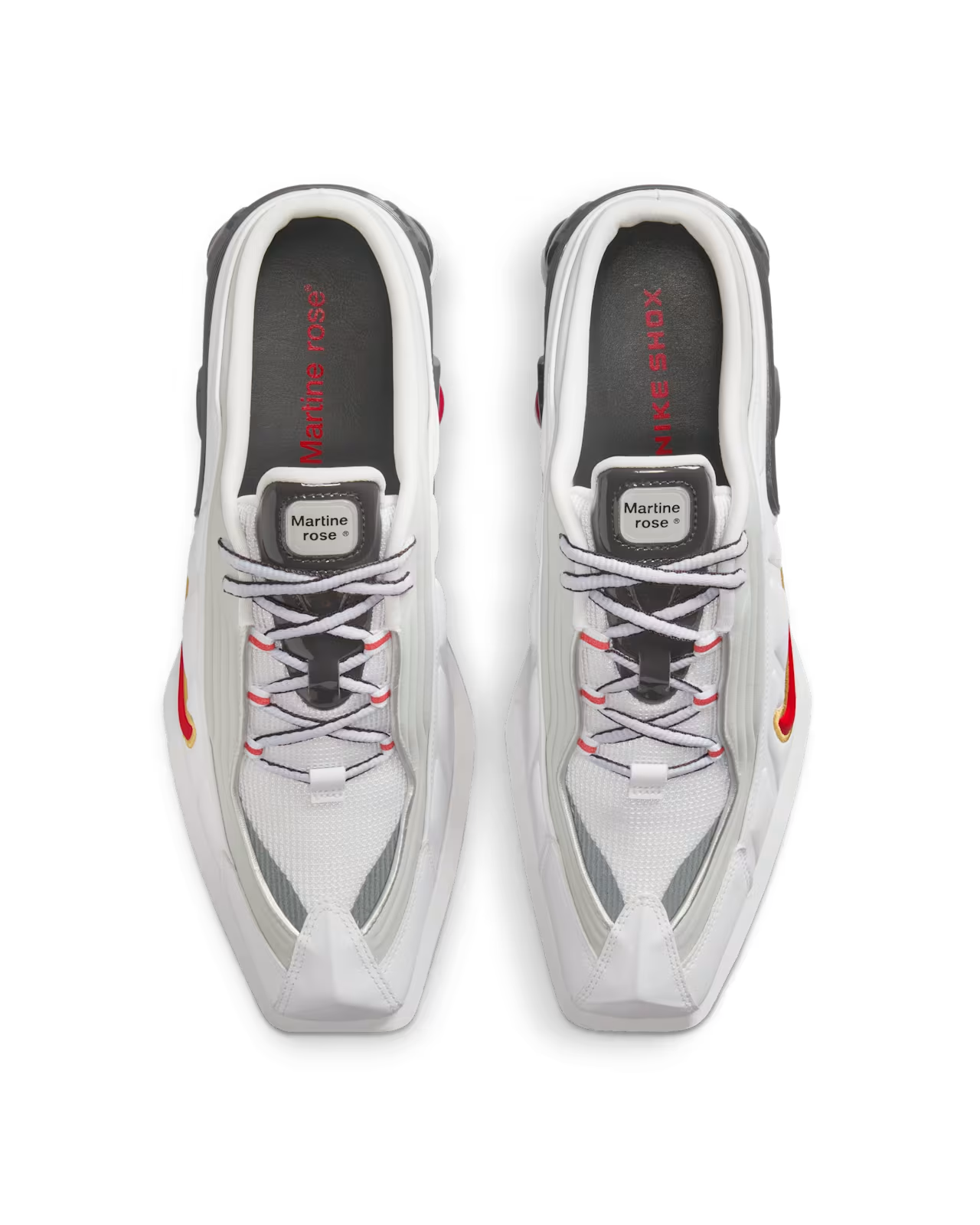 IM5420-100 Martine Rose Nike Shox MR4 White Varsity Red (Women's)