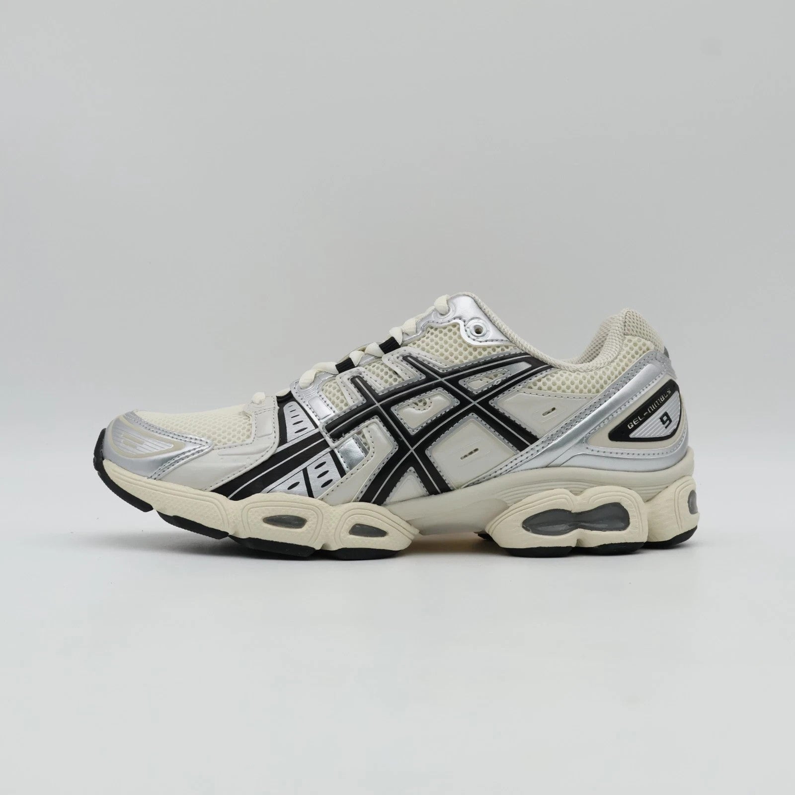 1201A424-105 Asics Gel-Nimbus 9 Cream Black (Men's)