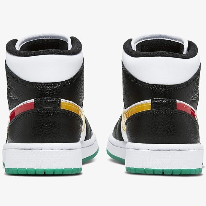 BQ6472-063 Nike Air Jordan 1 Mid "White/Red/Yellow" (Women's)