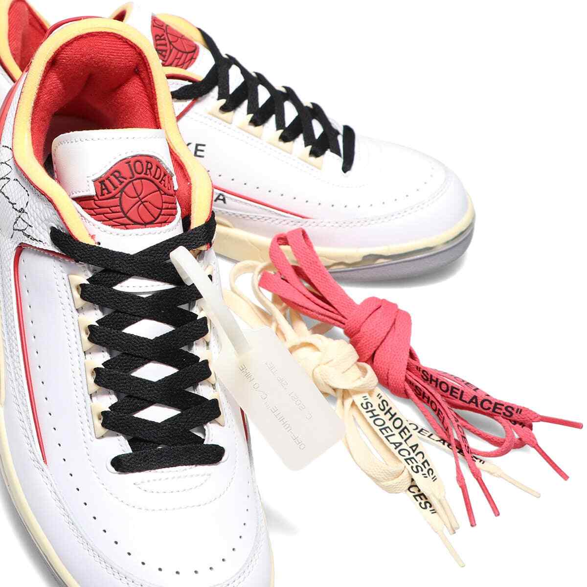 DJ4375-106 Off-White Ã Nike Air Jordan 2 Low White and Varsity Red (Men's)