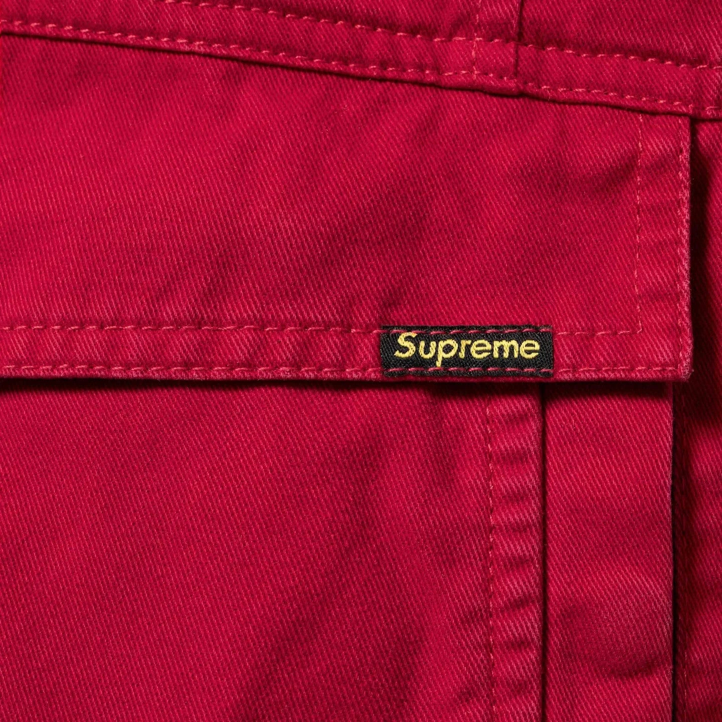 Supreme Reversible Faux Fur Hooded Work Jacket Red