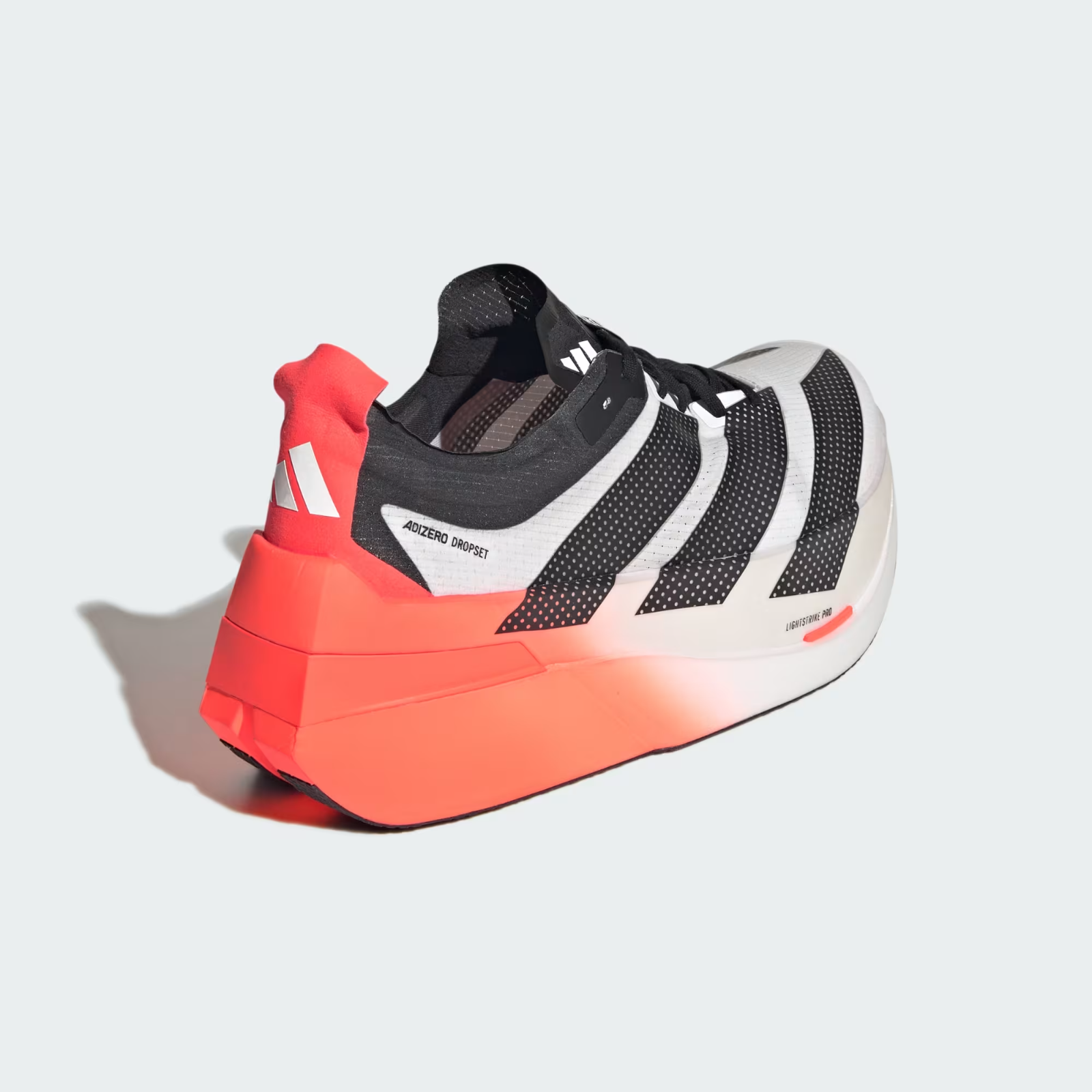 LA6218 adidas Adizero Dropset Elite "Cloud White/Solar Red/Core Black" (Men's)