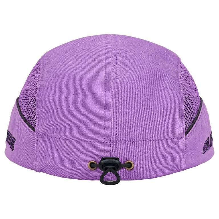 Supreme Side Mesh Piping Camp Cap Light Purple