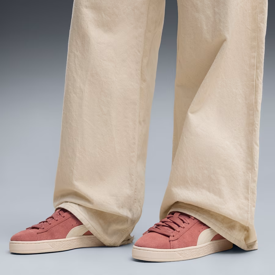 408464-01 Puma Suede Charles F Stead "Deeva Peach/Alpine Snow" (Men's)