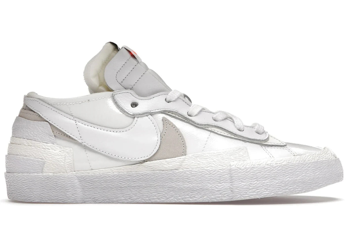 DM6443-100 sacai Ã Nike Blazer Low "White Patent Leather" (Men's)