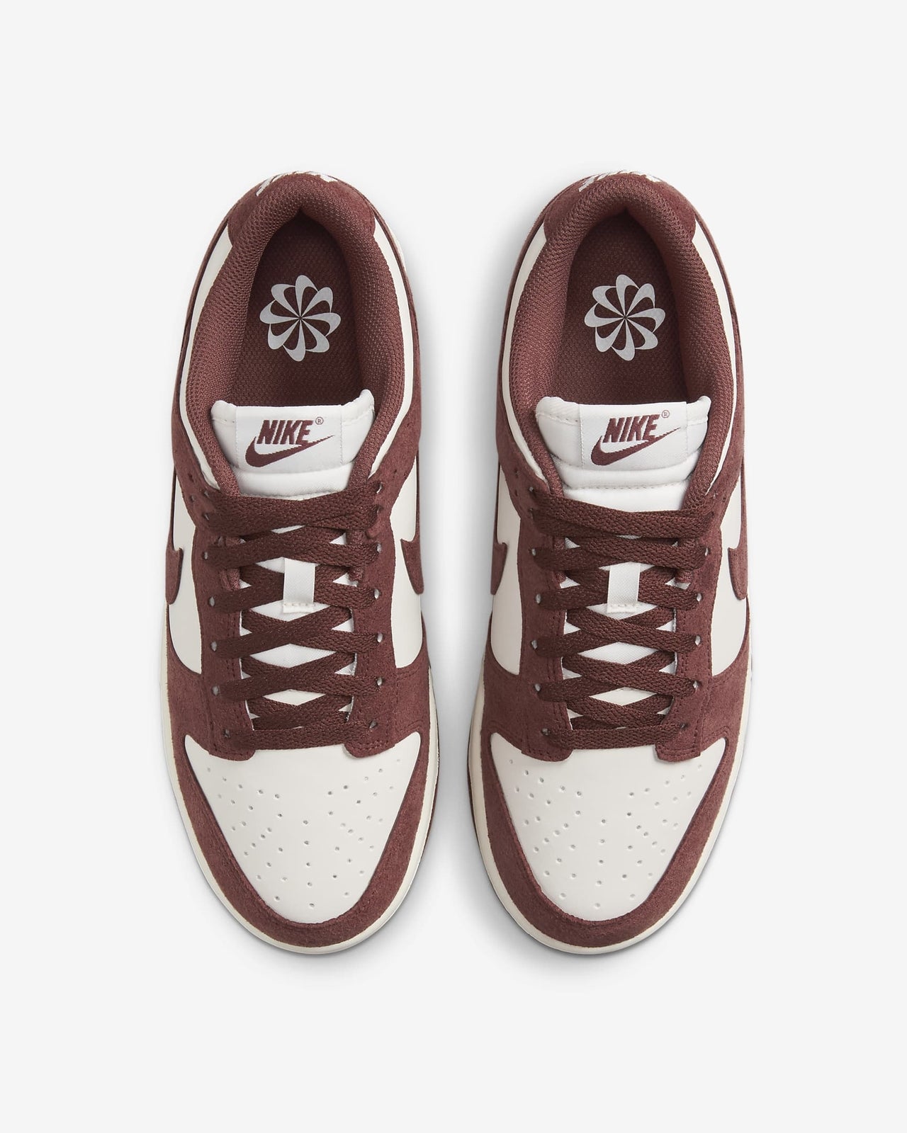 HJ7673-001 Nike Dunk Low Phantom Sail White Red Sepia (Women's)