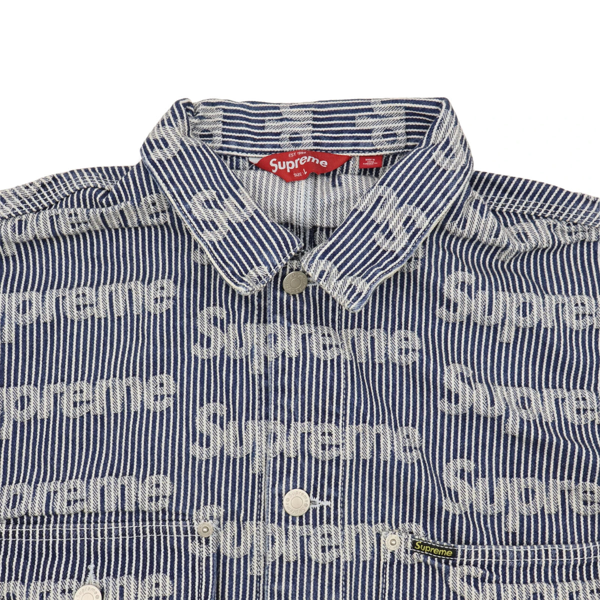 Supreme Denim Chore Trucker Jacket Stripe