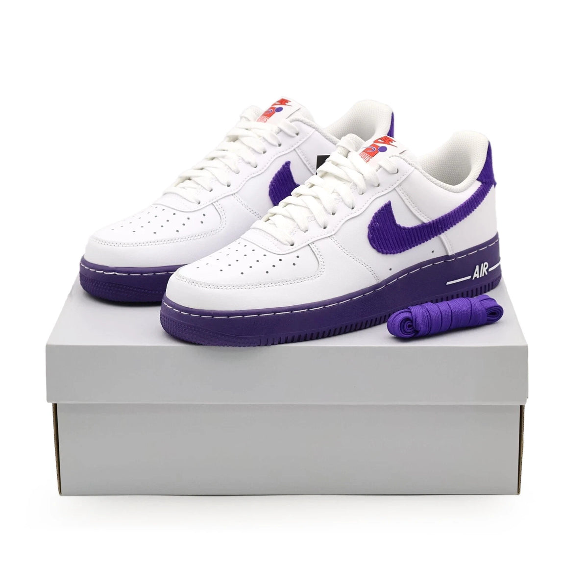 DB0264-100 Nike Air Force 1 Low Sports Specialties White Purple Red (Men's)