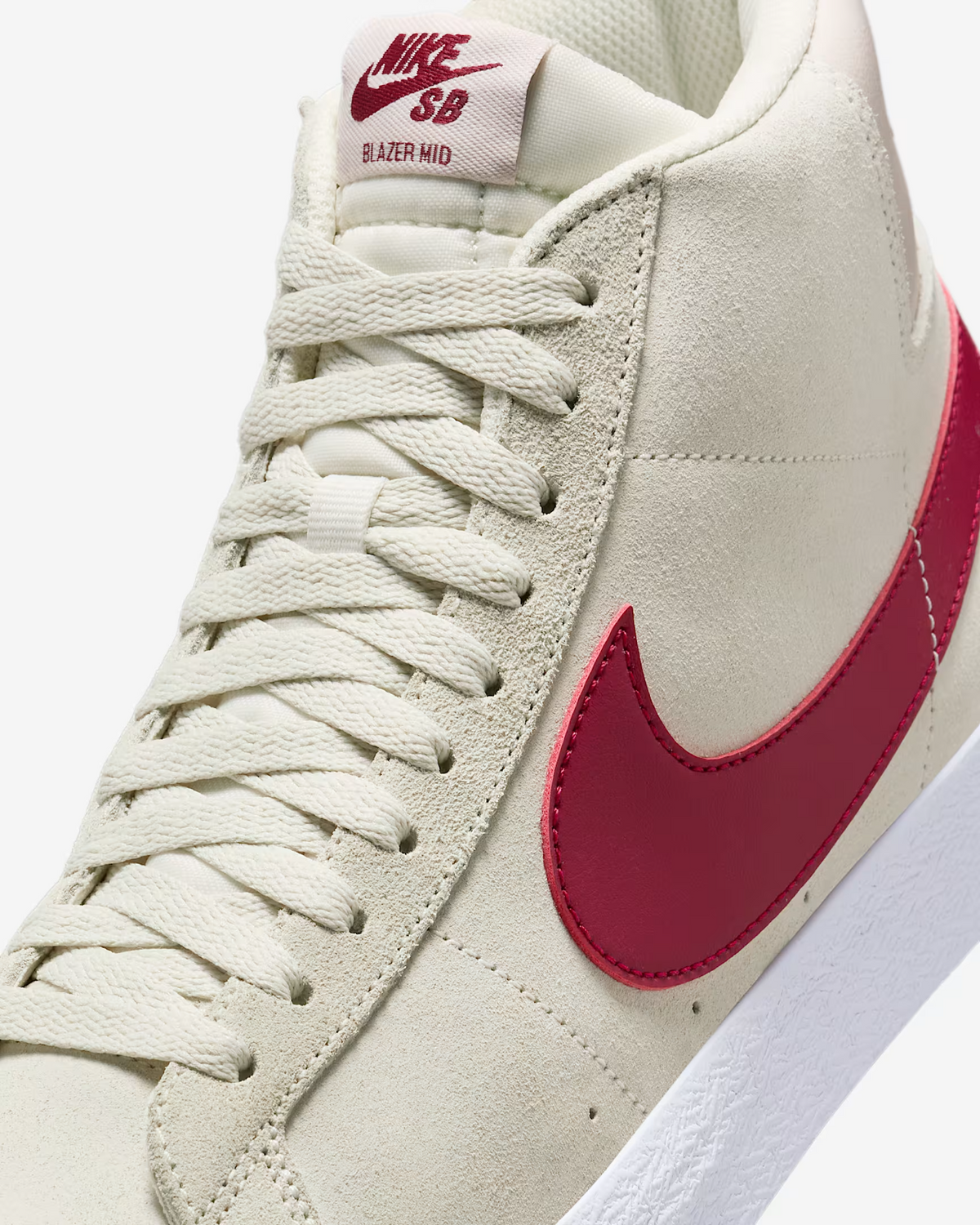 FD0731-100 Nike SB Zoom Blazer Mid Pale Ivory Silt Red White Noble Red (Men's)