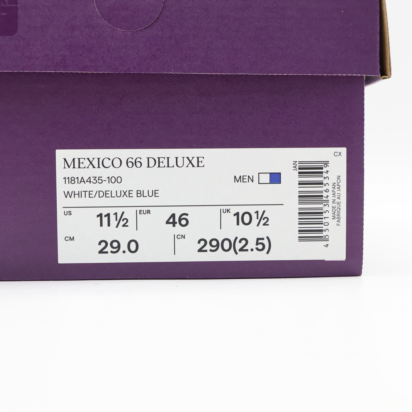 1181A435-100 Onitsuka Tiger NIPPON MADE Mexico 66 Deluxe White Blue (Men's)
