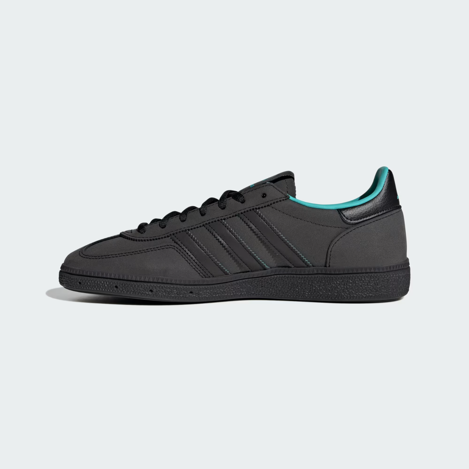 KJ1195 Mercedes AMG adidas Handball Spezial Core Black Semi Mint Rush (Men's)