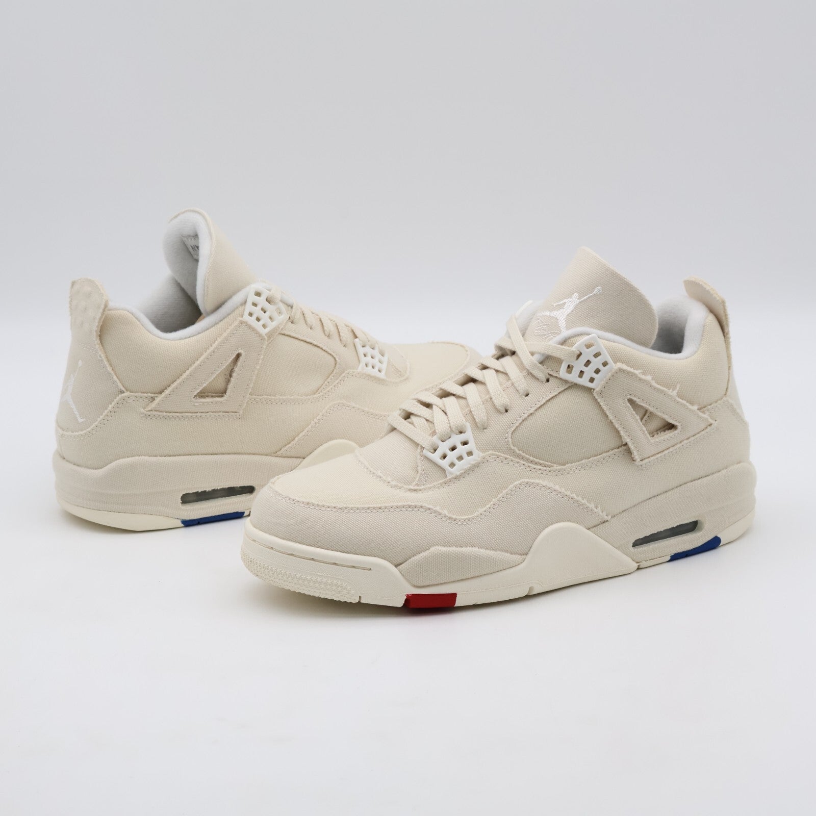 DQ4909-100 Nike Air Jordan 4 Sail Blank Canvas Cement Grey Fire Red (Women's)