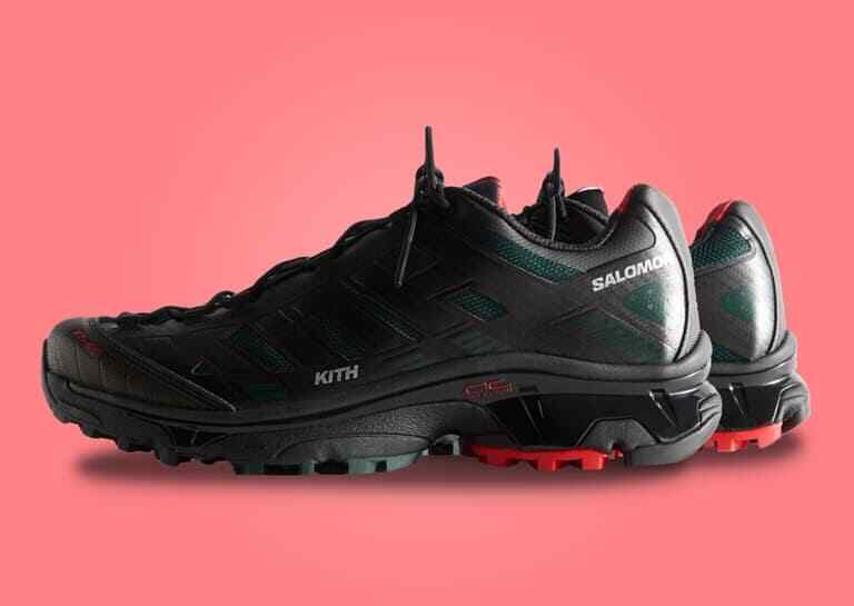 L47772300 KITH Salomon XT-4K Black Scarab Fiery Red (Men's)
