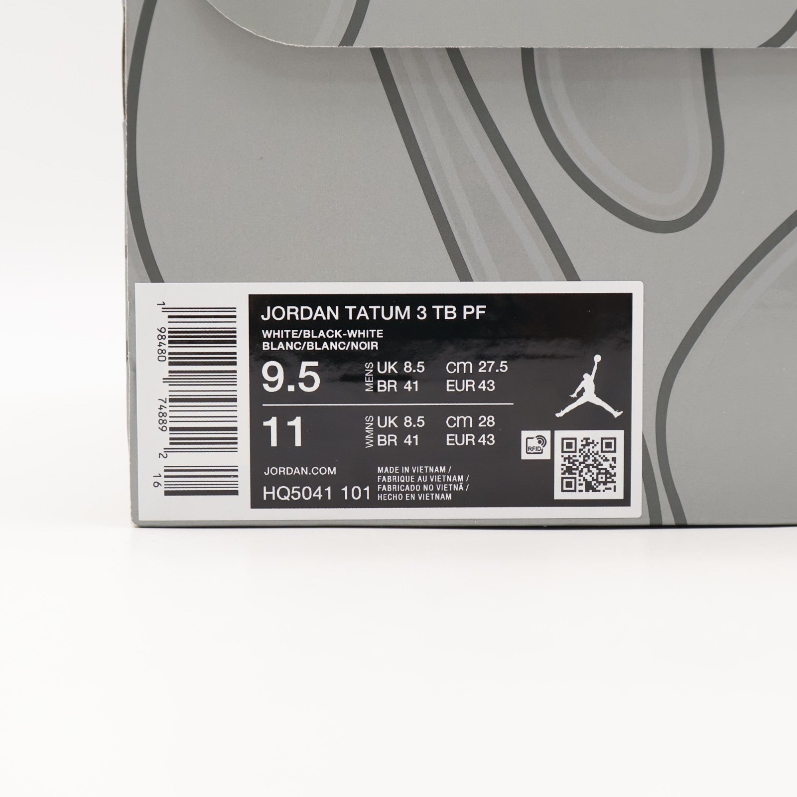 HQ5041-101 Nike Jordan Tatum 3 White White Black (Men's)