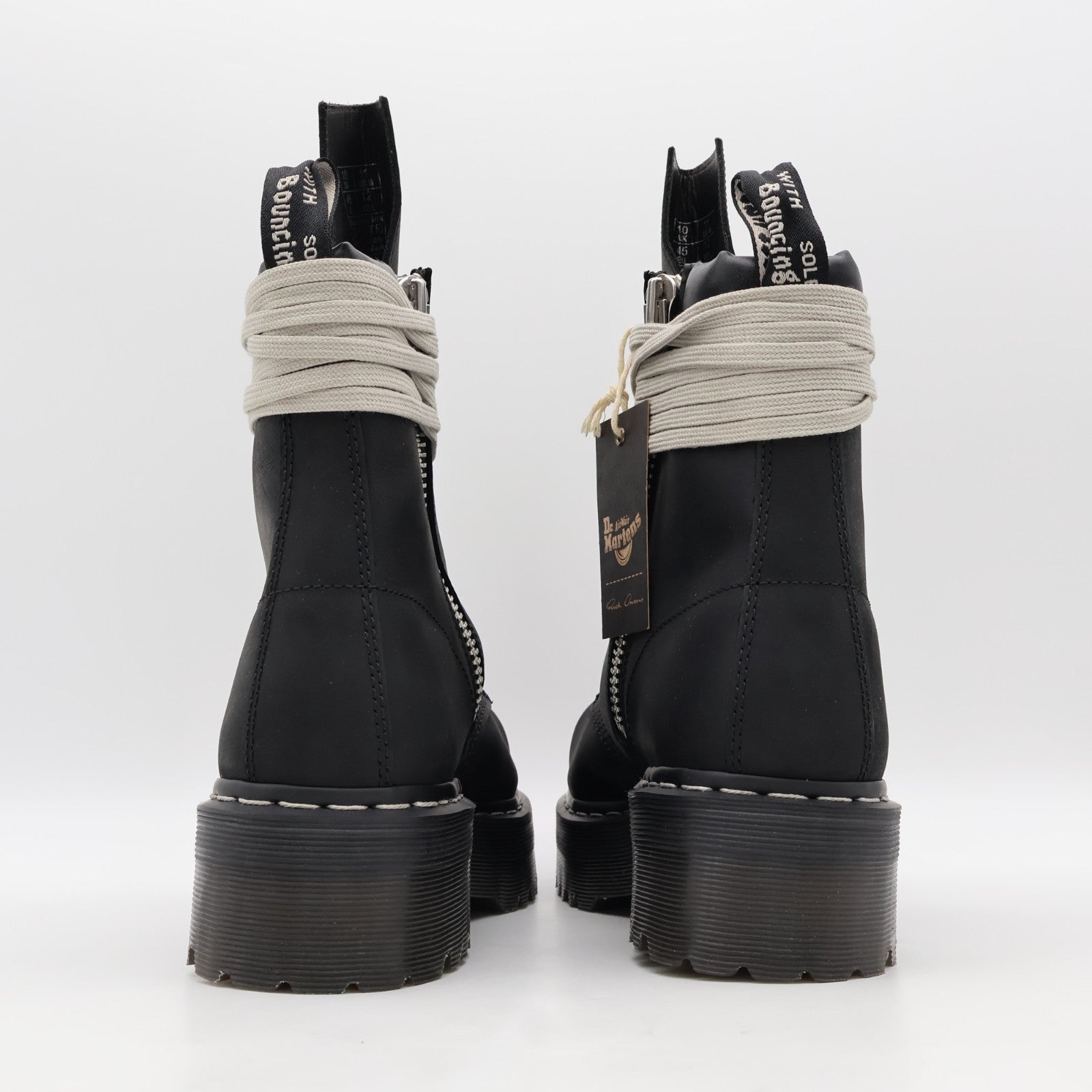 DM02E68139001 Rick Owens Dr.Martens Quad Sole Steel Toe Boot Black (Men's)