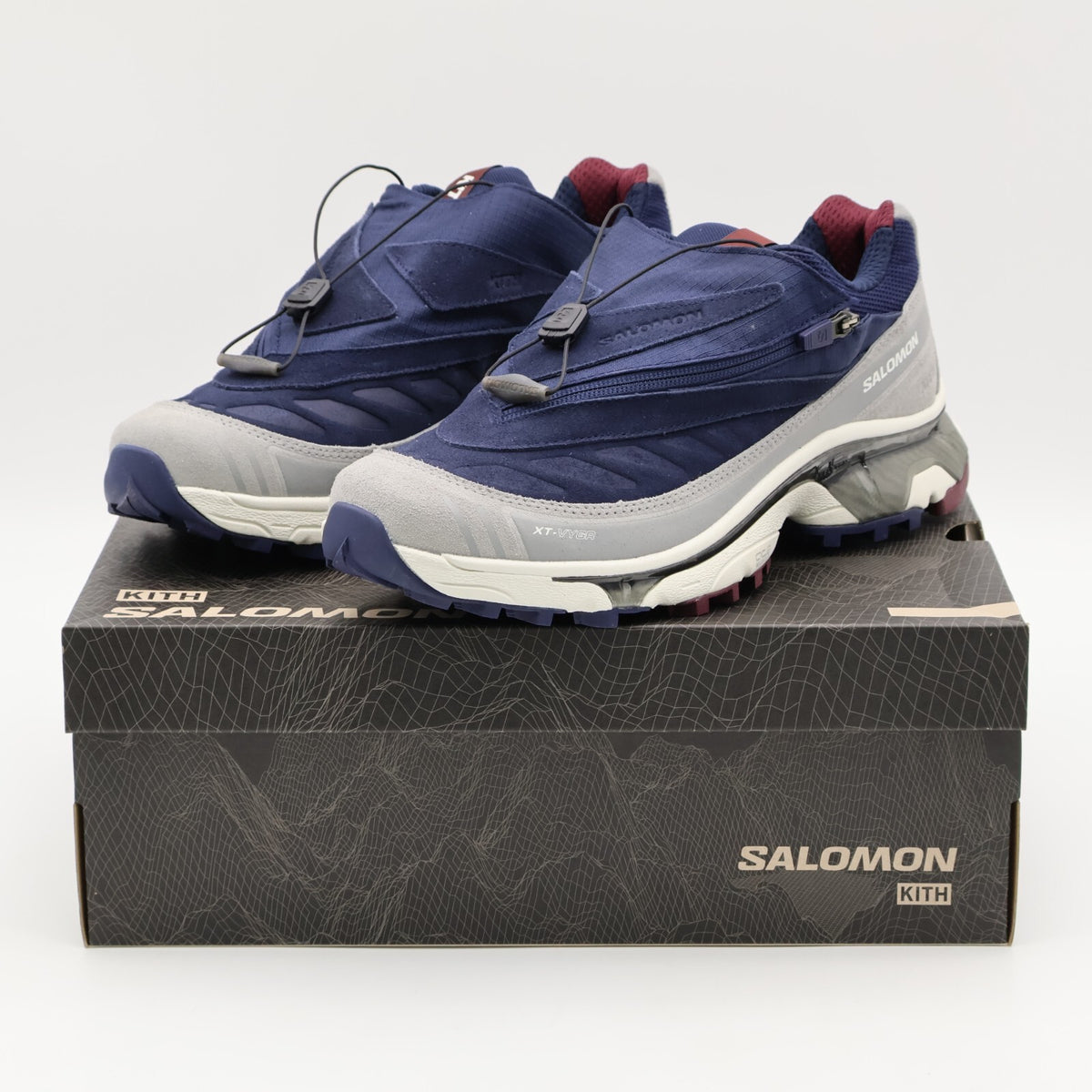 L47773800 KITH Salomon XT-Voyager Maritime Blue Alloy Tawny Port (Men's)