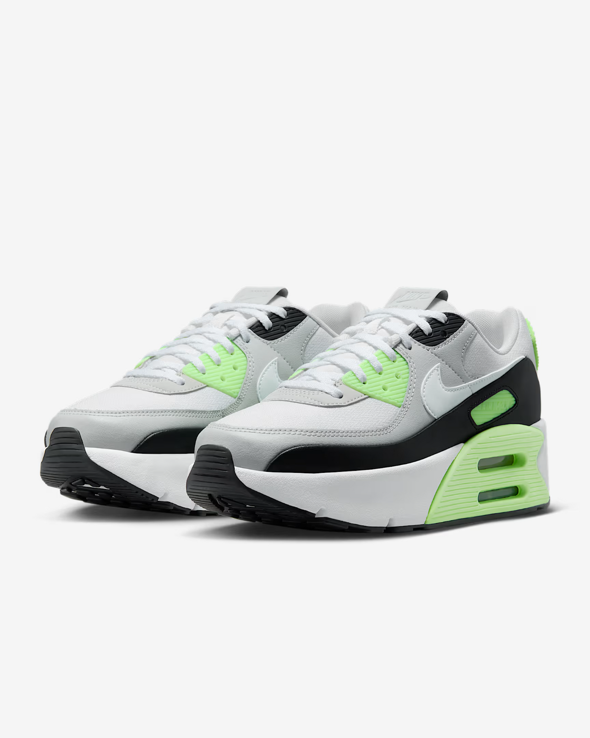 FD4328-002 Nike Air Max 90 LV8  Shoes  Photon Dust Lime Blast  Black (Women's)