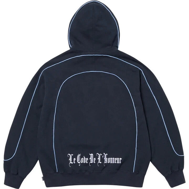Supreme Curve Piping Hooded Sweatshirt Navy