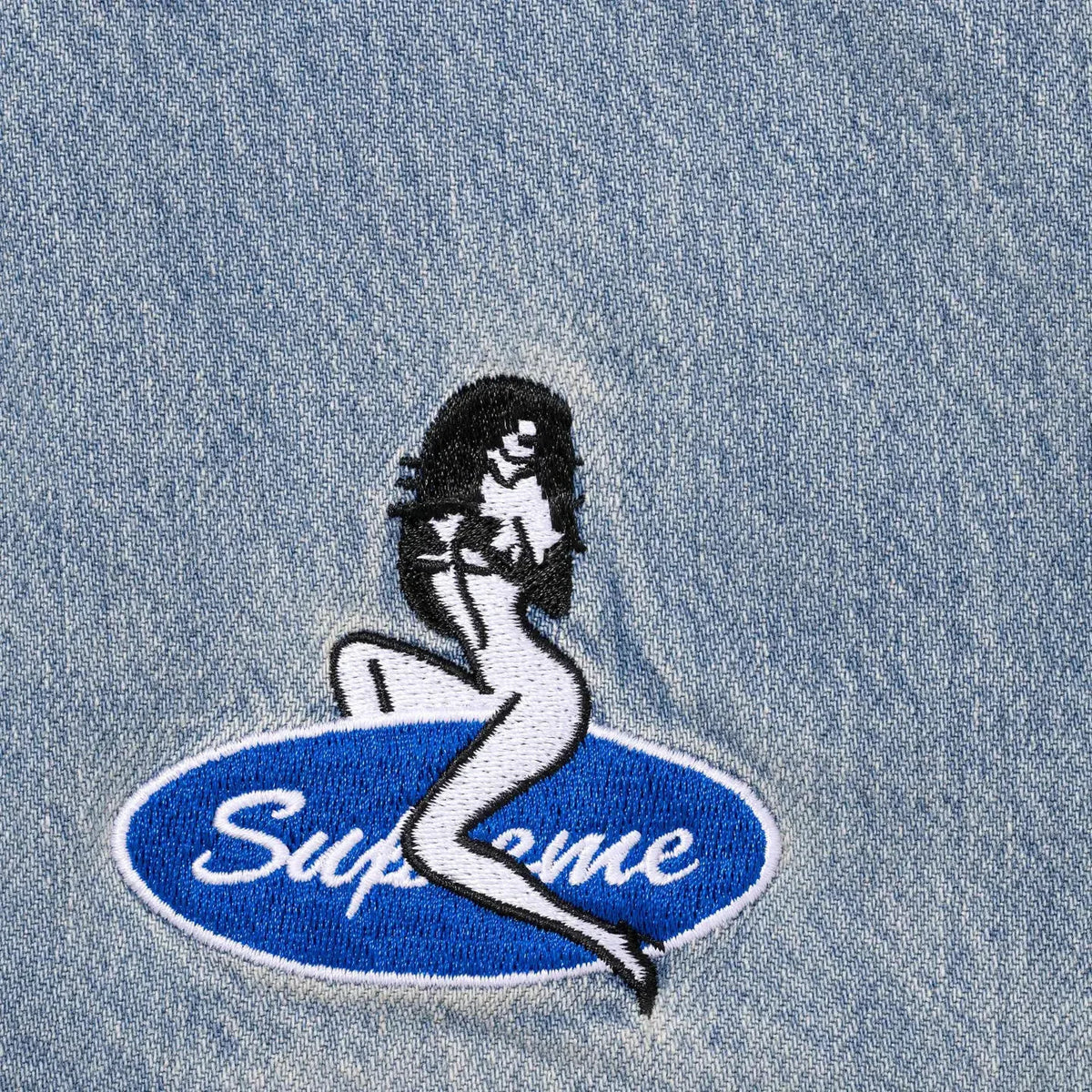 Supreme Quilted Lined Denim Snap Shirt Dirty Indigo