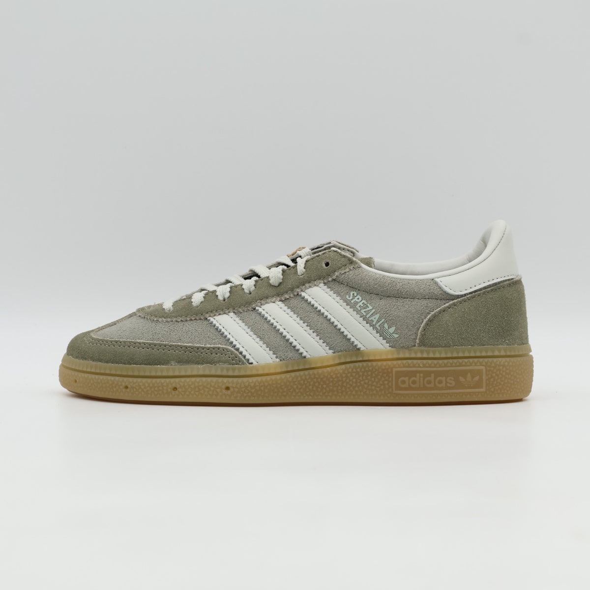 JR0850 adidas Originals  Handball Spezial Silver Pebble Orbit Grey Gum (Women's)