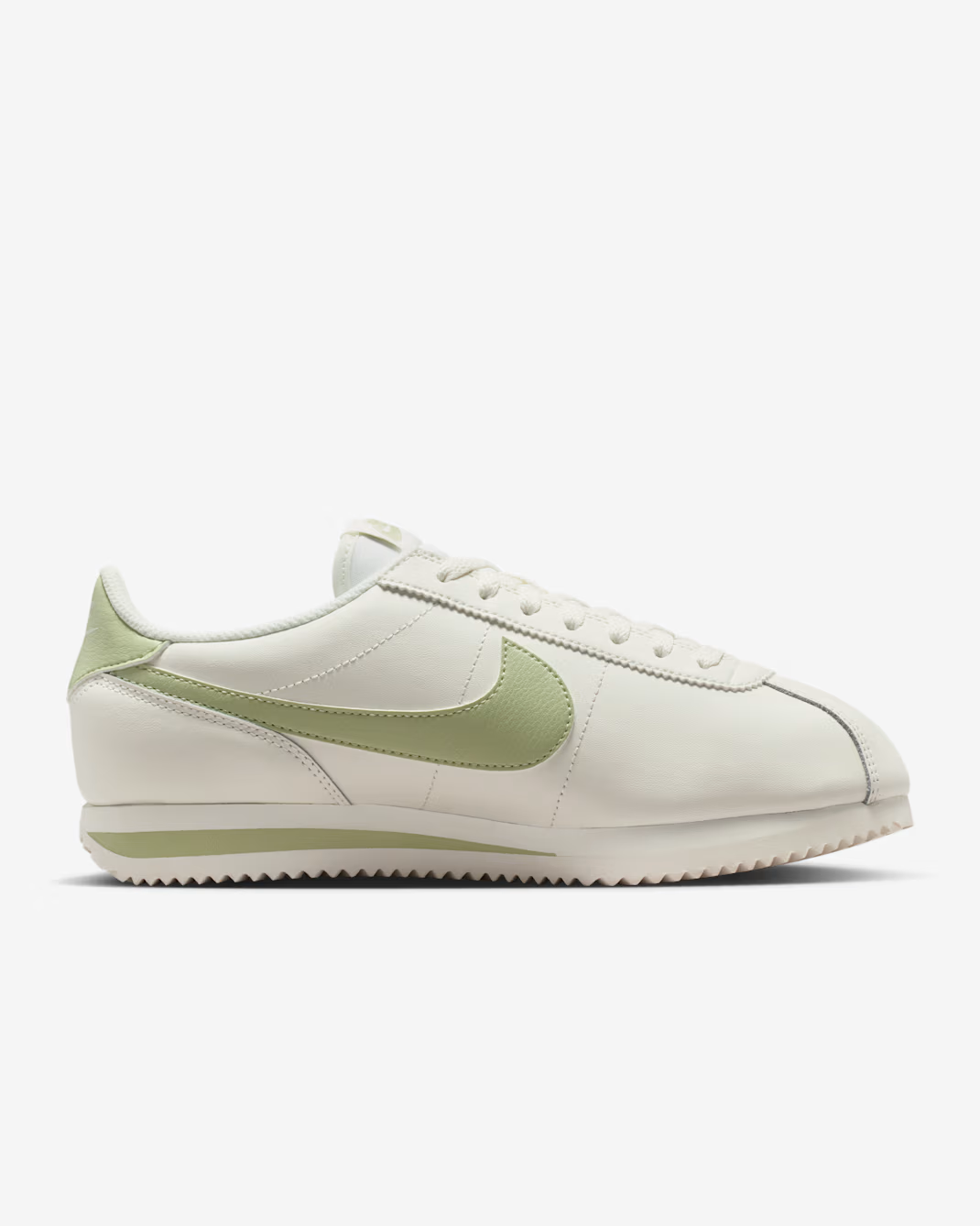 DN1791-117 Nike Cortez Leather Sail Olive Aura (Women's)