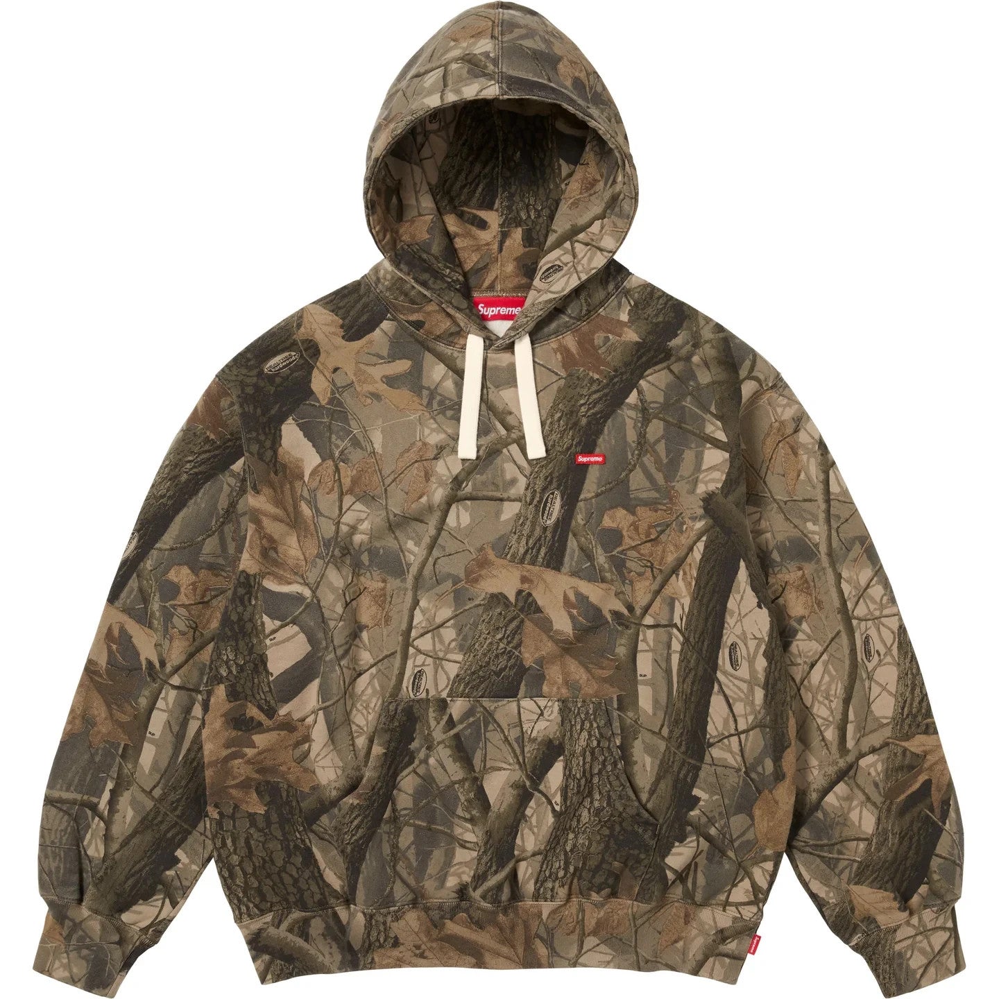 Supreme Small Box Drawcord Hooded Sweatshirt (26SS) Realtree Hardwoods Camo