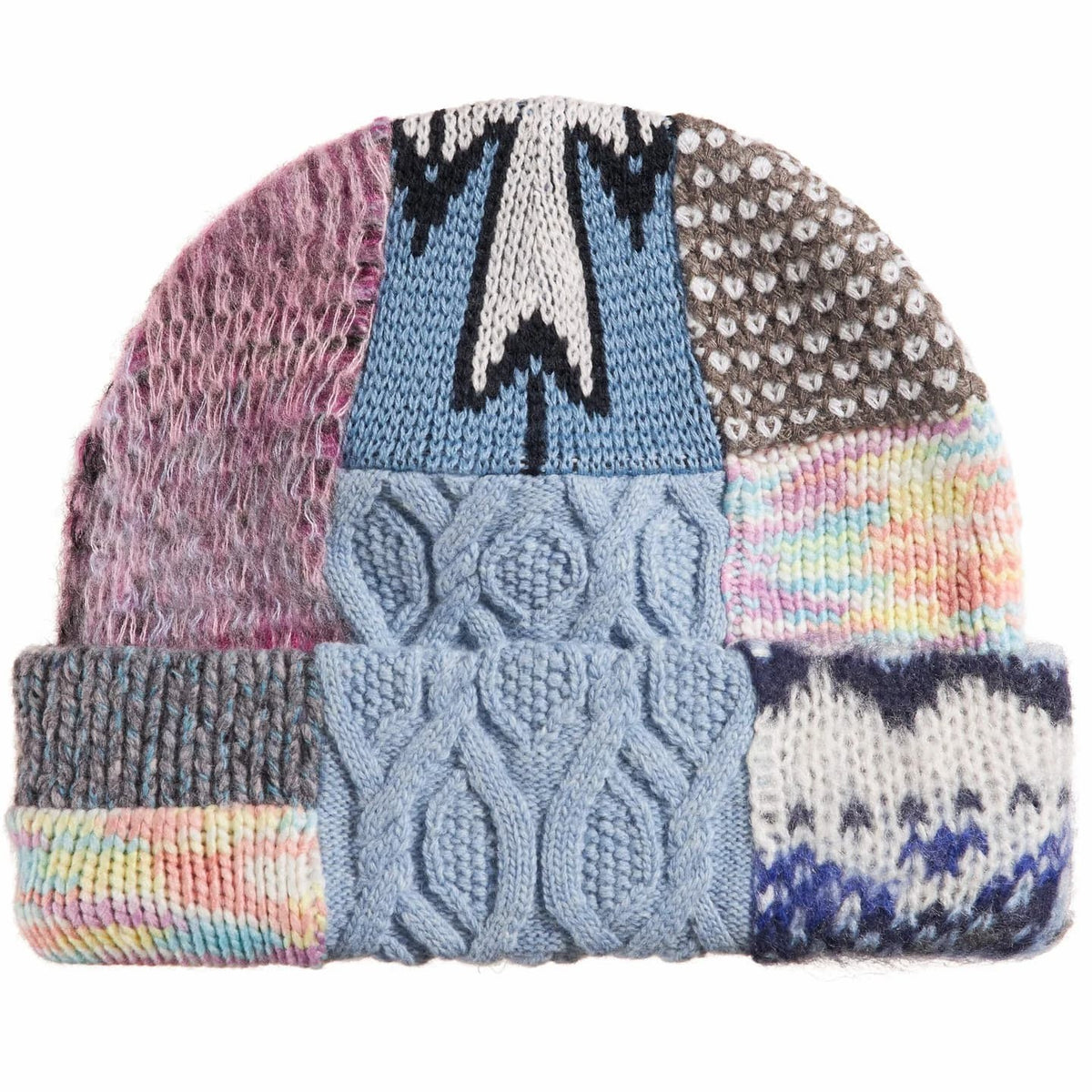 Supreme Patchwork Beanie Light Blue