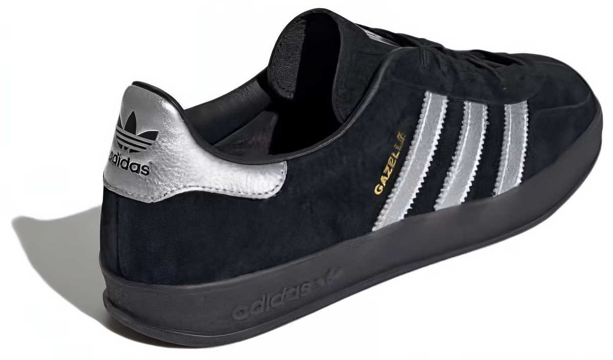 ID0988 adidas Gazelle Indoor "Core Black/Metallic Silver" (BILLY'S Ex) (Men's)
