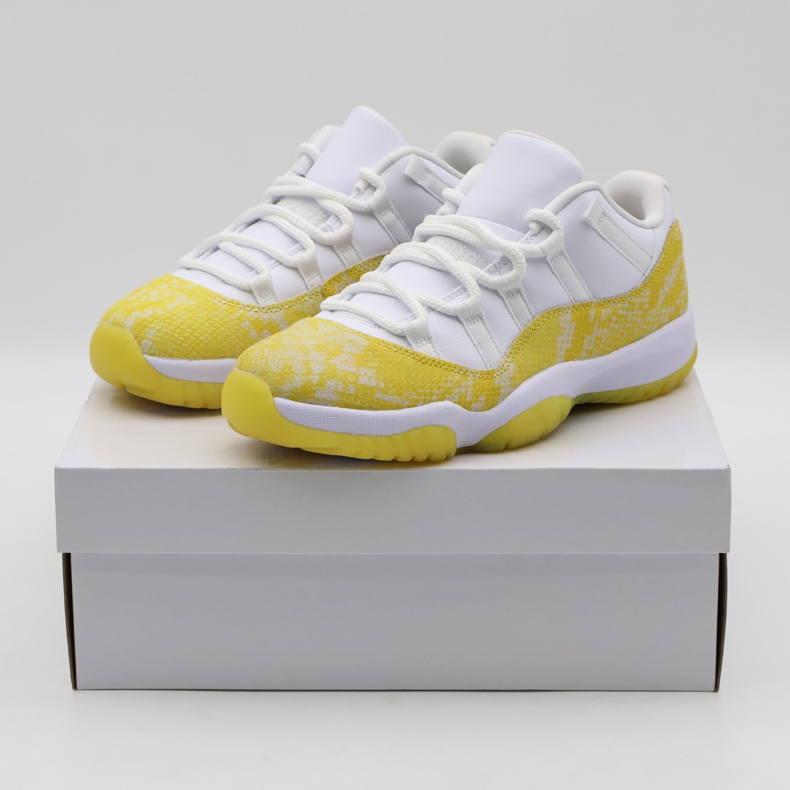 AH7860-107 Nike Air Jordan 11 Retro Low Yellow Snake Skin Gold (Women's)