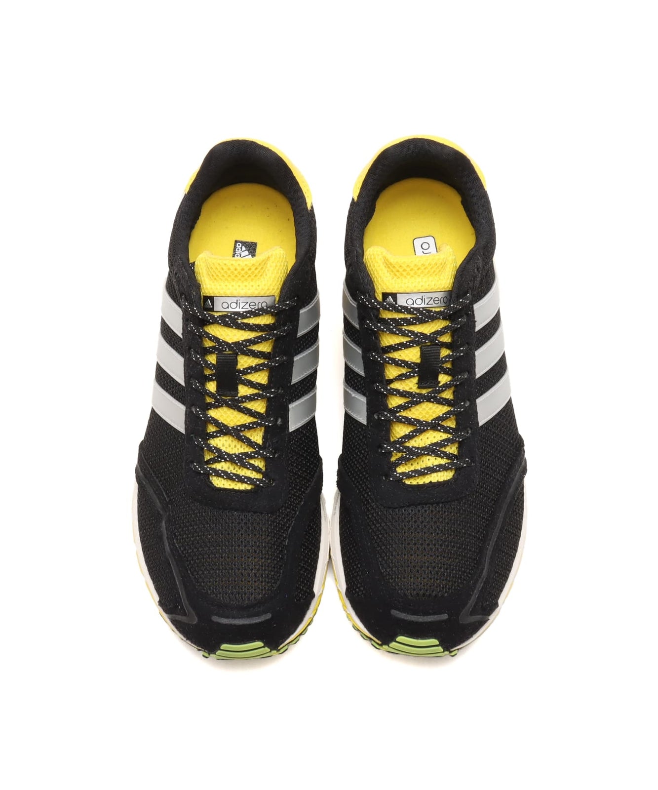 JP7635 adidas Adizero Adios OG Core Black Silver Metallic Yellow (Women's)