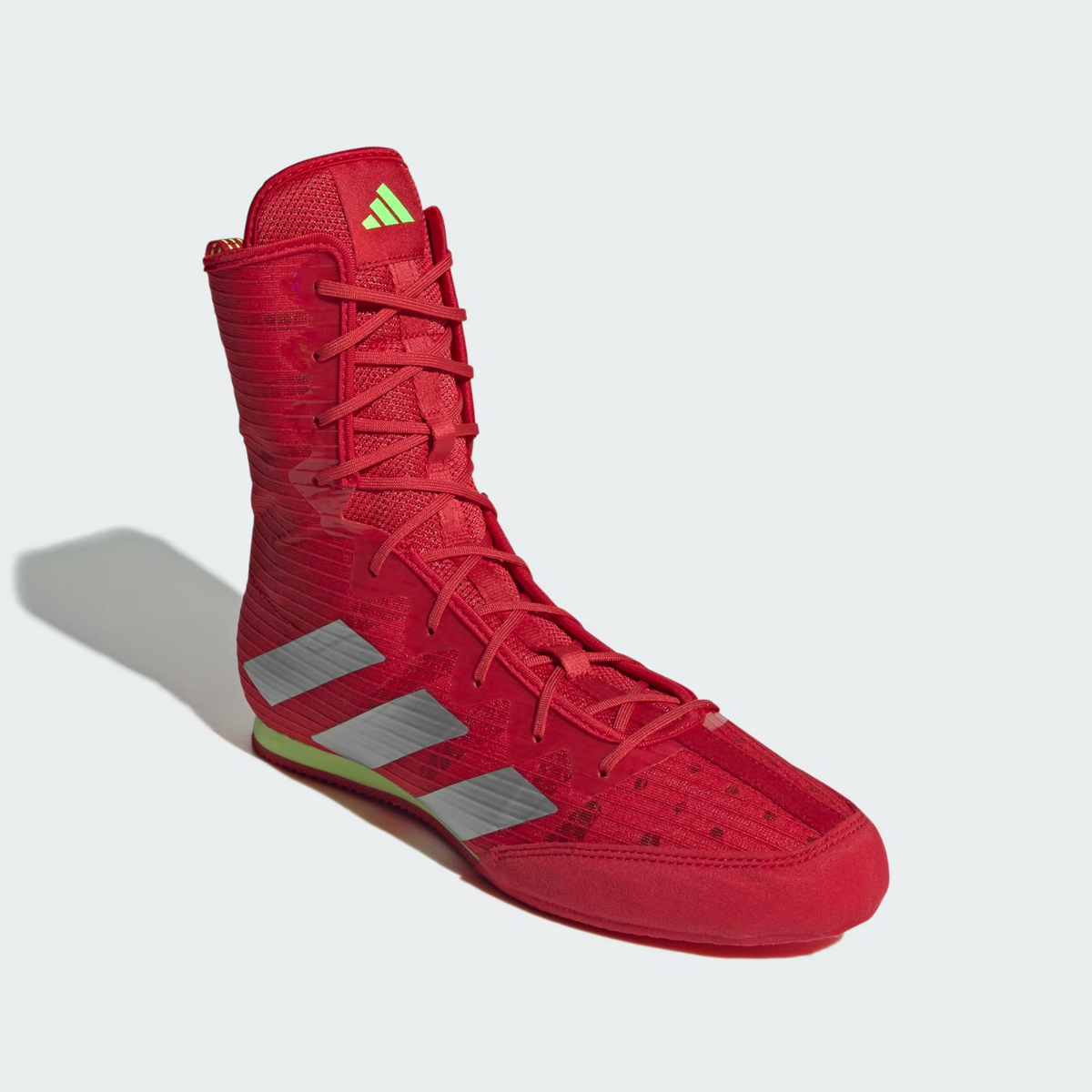 JP9846 adidas Box Hog 4 Better Scarlet Silver Metallic Lucid Lemon (Men's)