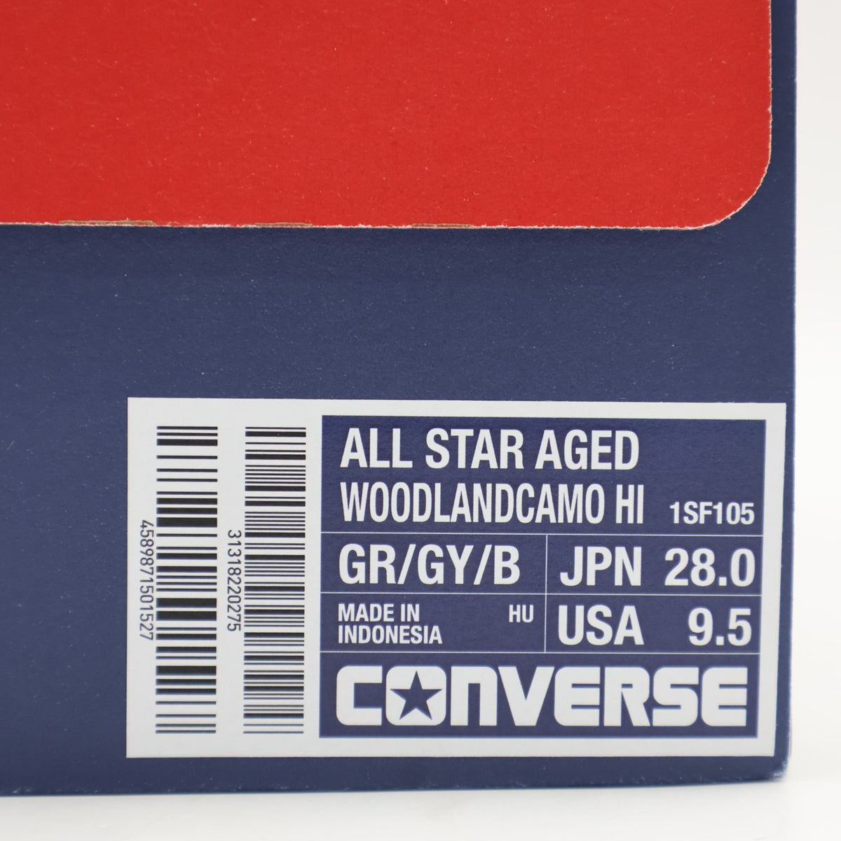 31318220 Converse All Star Aged Woodlandcamo Hi Green Gray Brown (Men's)