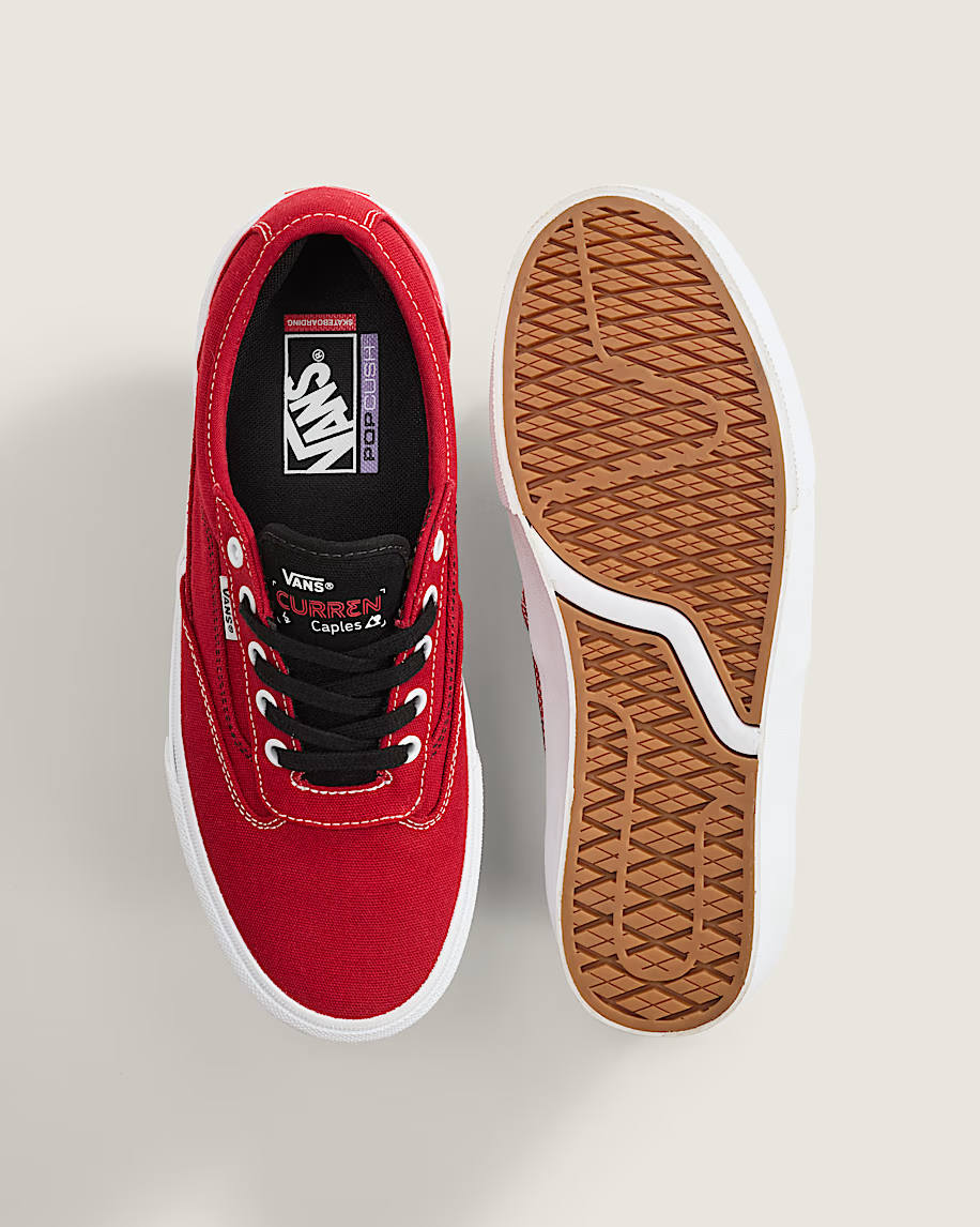 VN000D85Y52 Vans Skate Curren Caples Red White (Men's)