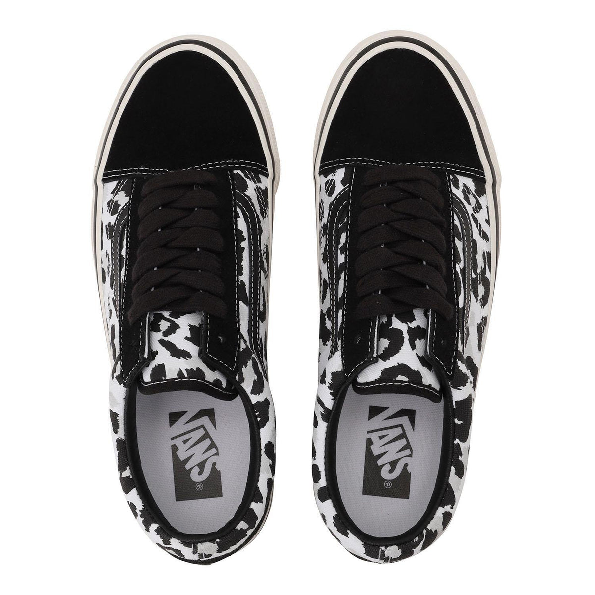 VN000D56BA2 Vans Premium Old Skool Leopard Black White (Men's)