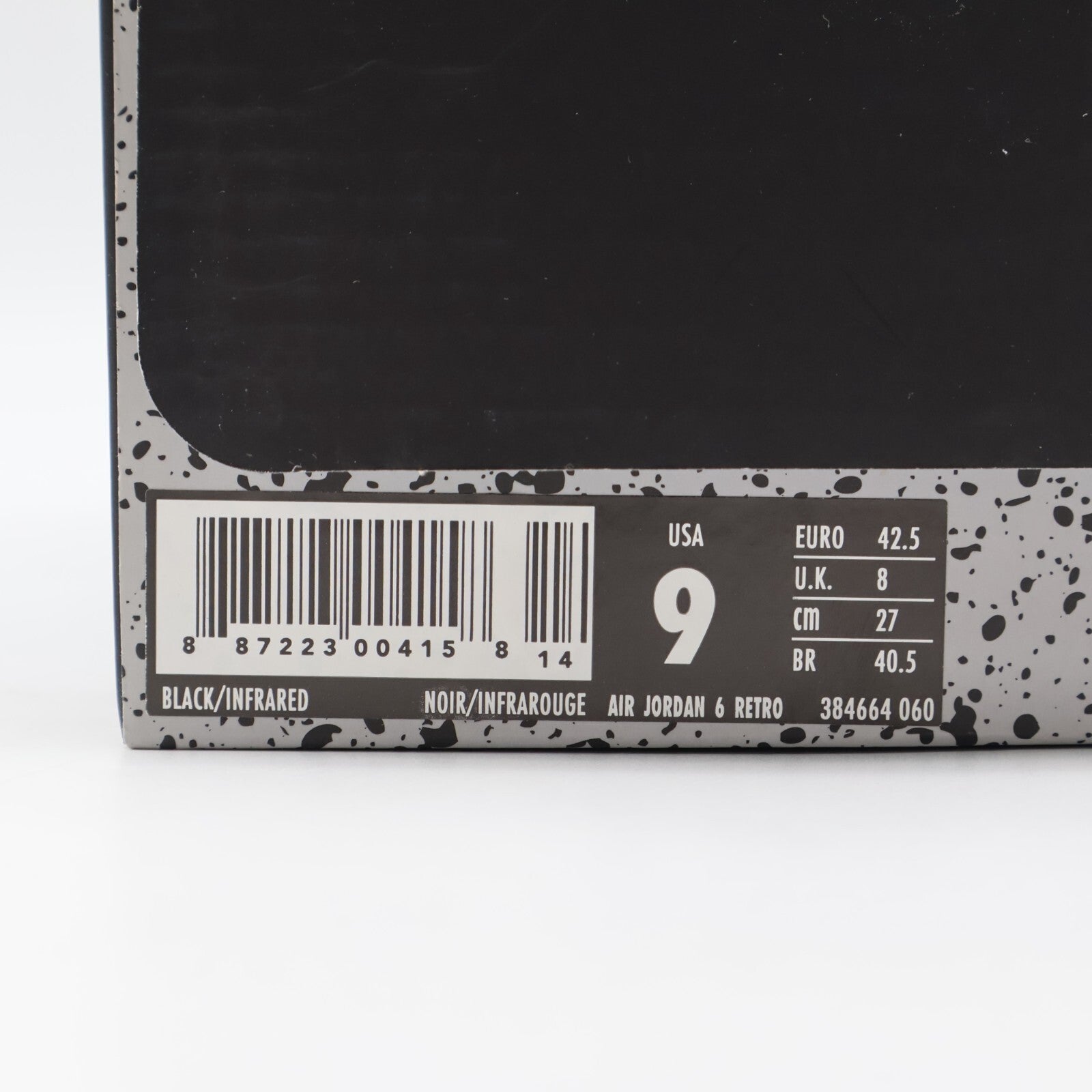 384664-060 Nike Air Jordan 6 Retro Black Infrared (Men's)