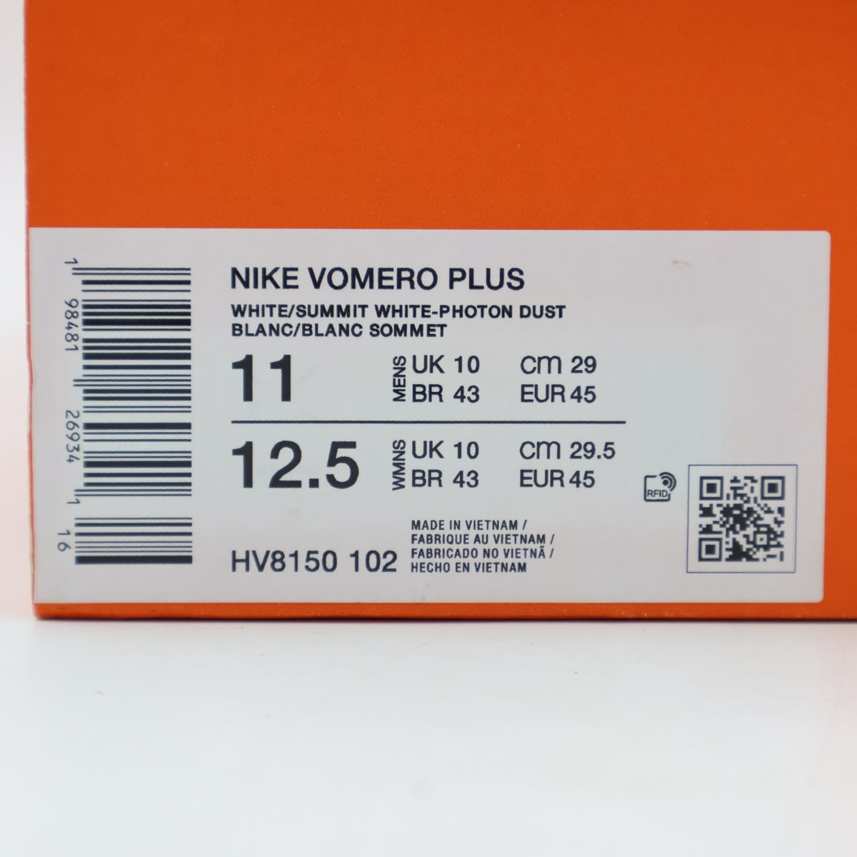 HV8150-102 Nike Vomero Plus White Photon Dust Metallic Silver Summit (Men's)