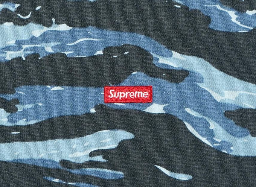 Supreme Small Box Hooded Sweatshirt Blue Tiger Camo