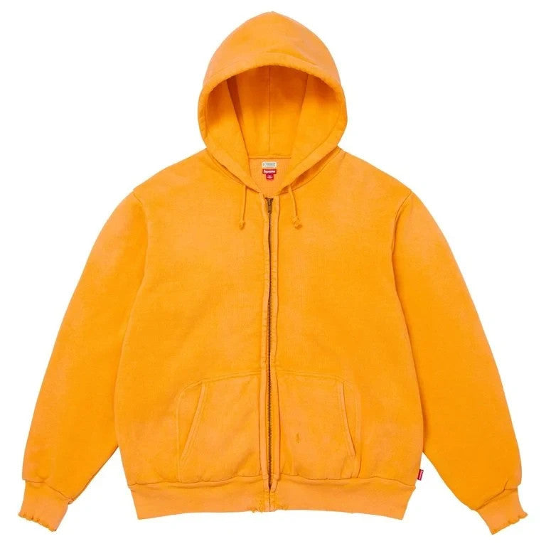 Supreme x A.PRESSE Vintage Zip Up Hooded Sweatshirt Yellow
