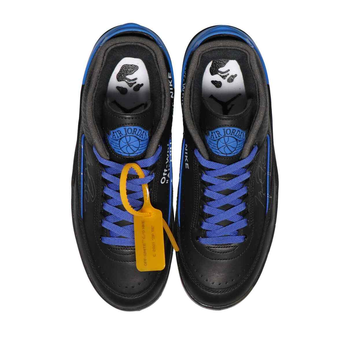DJ4375-004 Off-White Ã Nike Air Jordan 2 Low  Black and Varsity Royal (Men's)