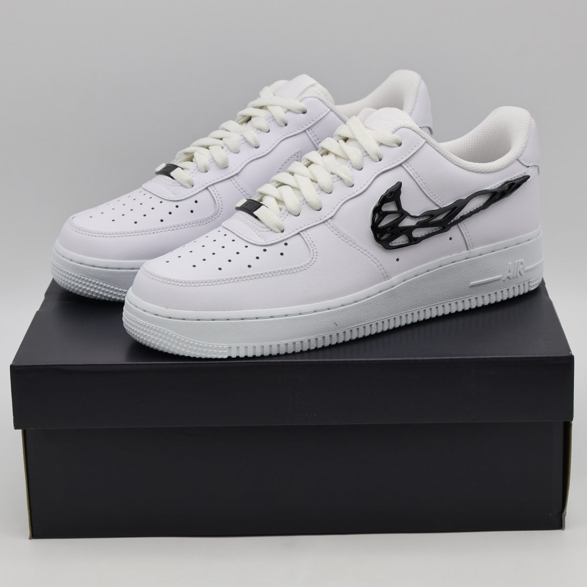 IF1686-101 Nike Air Force 1 Low '07 LX Metal Swoosh White Black (Women's)
