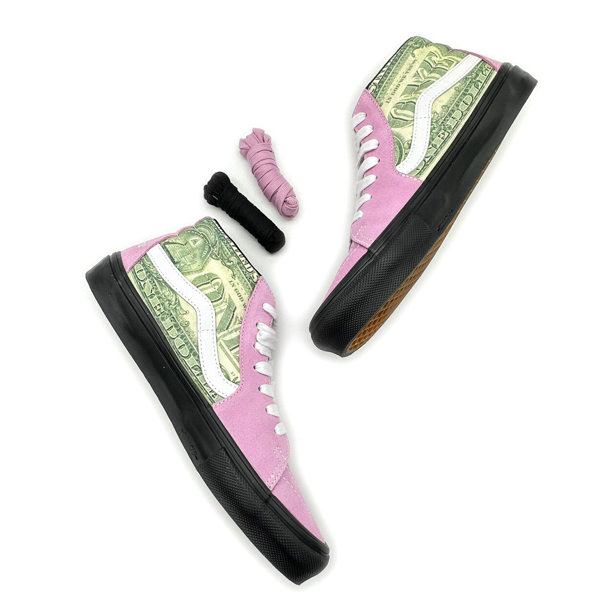SUP-VANS-23SS-SGM-P Supreme Ã Vans Doller Skate Grosso Mid Pink
