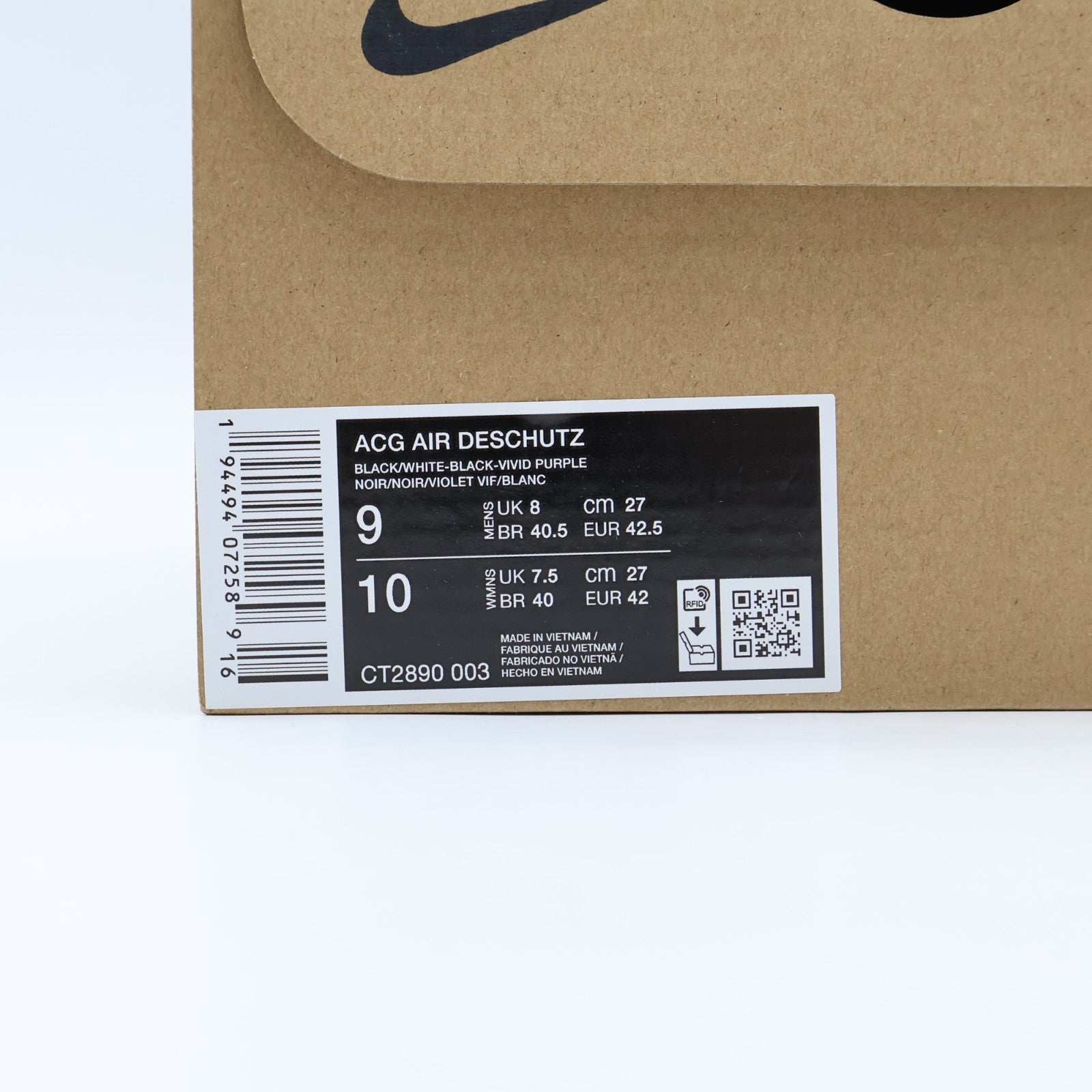 CT2890-003 Nike ACG Air Deschutz Black Purple (Men's)