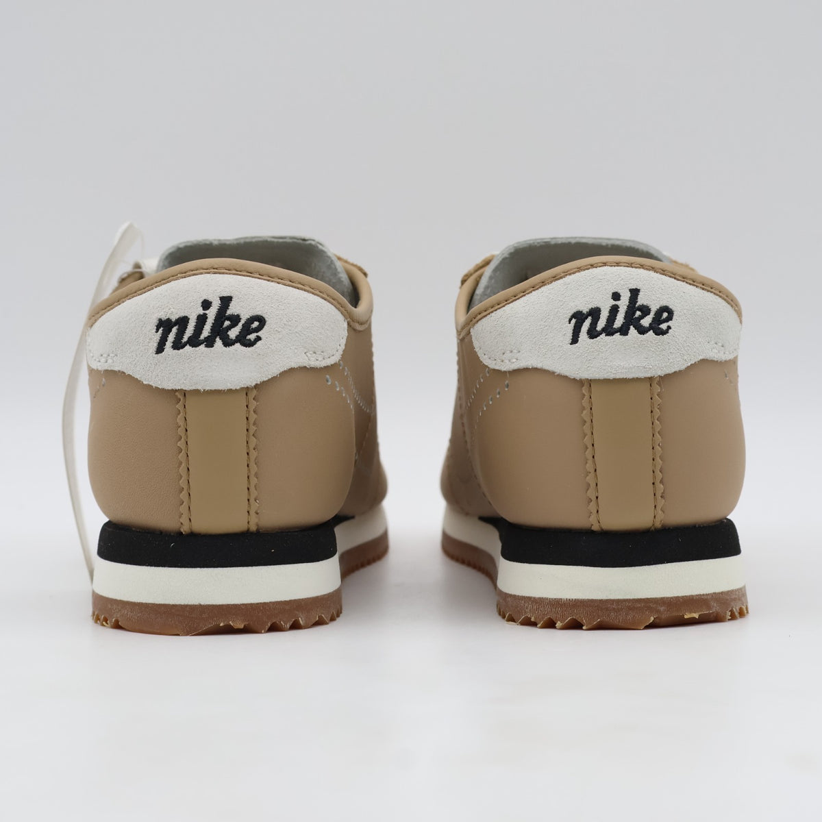 HQ1841-200 Nike Cortez Leather Pale Shale Sail Gum Medium Brown Black (Women's)