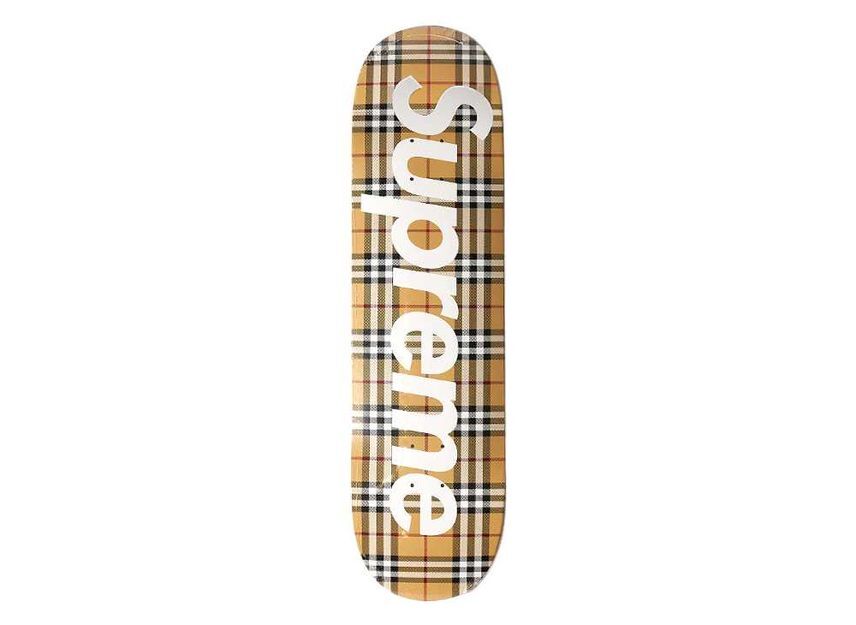 Supreme Burberry Skateboard Beige