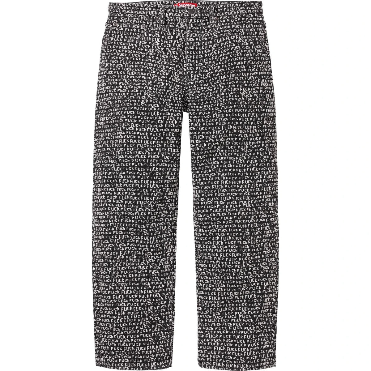 Supreme F*ck Stitch Loose Fit Jean Black