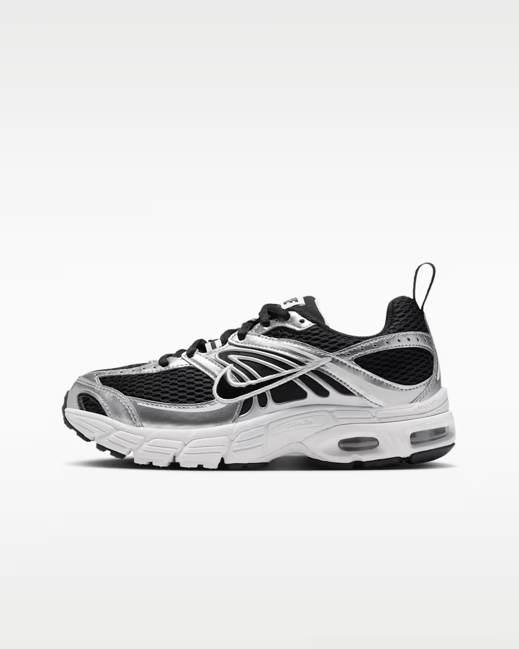 IQ9430-007 Nike GS Air Max Moto 2K "Black/Metallic Silver"