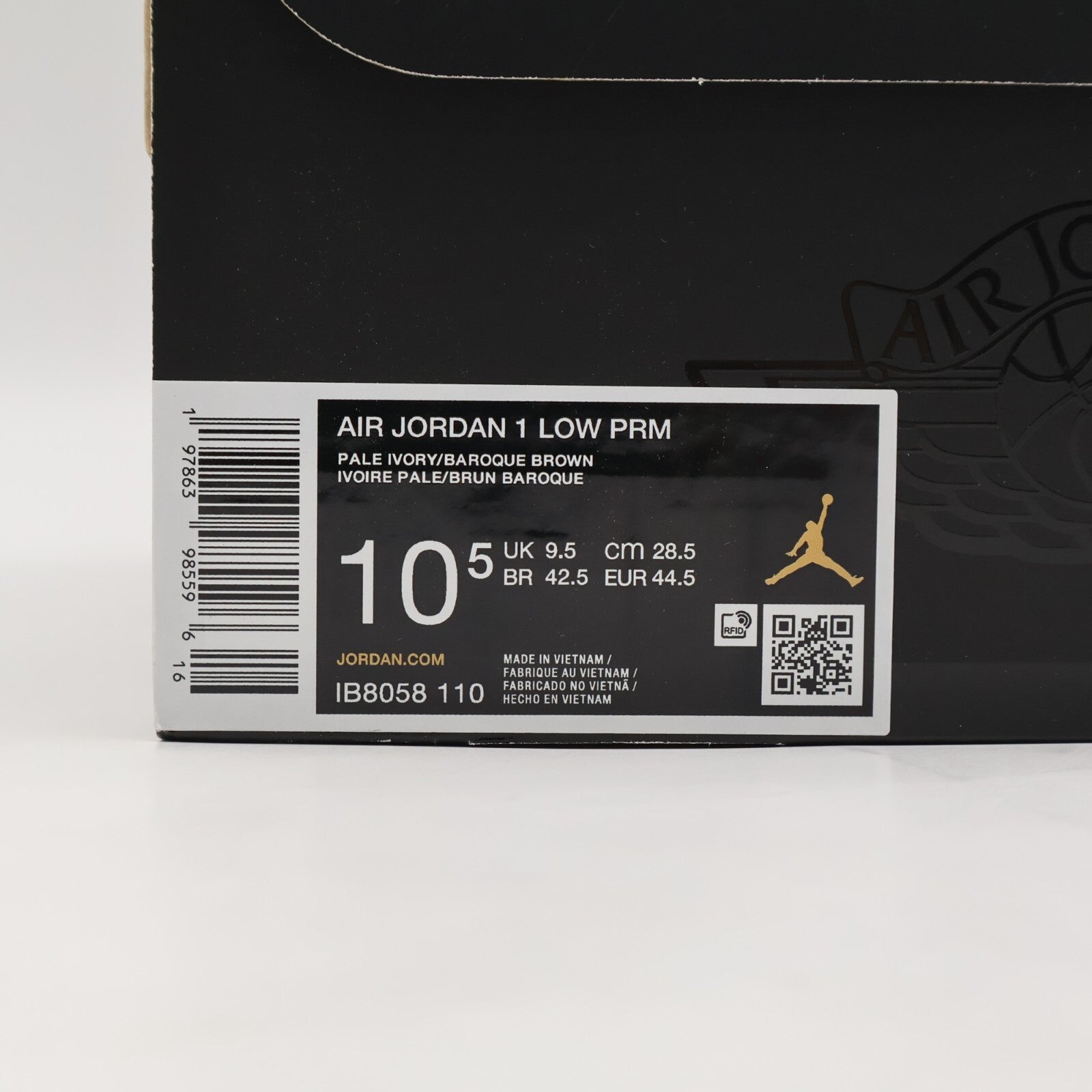 IB8058-110 Nike Air Jordan 1 Low PRM Pale Ivory (Men's)
